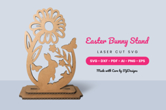 Easter Bunny Stand Laser Cut SVG - Easter Bunny Flower Sign Product Image 1