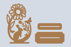 Easter Bunny Stand Laser Cut SVG - Easter Bunny Flower Sign Product Image 2