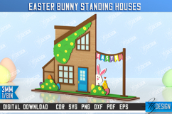 Easter Bunny Standing House| Easter Wooden Decor |Home Décor Product Image 1
