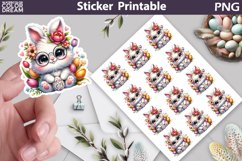 Easter Bunny Glasses Sticker |Happy Easter Sticker Printable Product Image 1