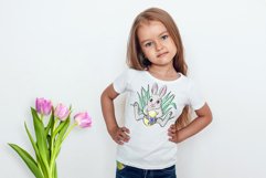 easter bunny sublimation - on girl t-shirt