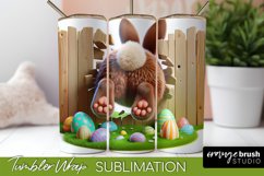 Easter Bunny Sublimation Design - Hole in Wall Tumbler Wrap