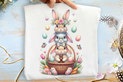 Easter Bunny Sublimation, Easter Basket Png Product Image 1