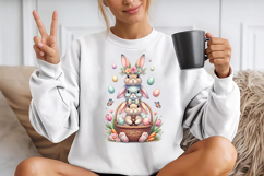 Easter Bunny Sublimation, Easter Basket Png Product Image 2