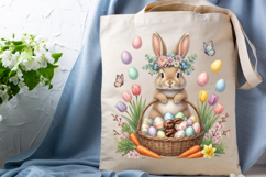 Easter Bunny Sublimation, Easter Basket Png Product Image 3