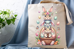 Easter Bunny Sublimation, Easter Basket Png Product Image 3