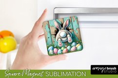Easter Bunny Sublimation Magnet - Easter Fridge Magnet PNG