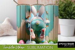 Easter Bunny Sublimation Tumbler - 3D Hole in Wall Print