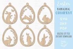 Easter Hanging Ornament, Easter Basket Tag, Easter Bunny Product Image 1