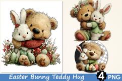 Easter Bunny Teddy Hug Clipart Product Image 1