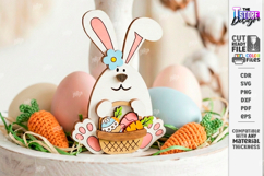 Easter Bunny Tiered Tray Laser Cut | Spring Elements SVG Product Image 15