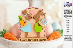Easter Bunny Tiered Tray Laser Cut | Spring Elements SVG Product Image 20