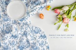 Easter Toile Seamless Patterns Product Image 9