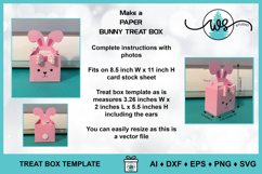 Easter Bunny Treat Box SVG | Gable Box Cut File Product Image 2