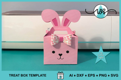Easter Bunny Treat Box SVG | Gable Box Cut File Product Image 3