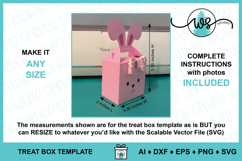 Easter Bunny Treat Box SVG | Gable Box Cut File Product Image 4