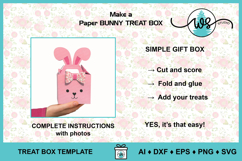 Easter Bunny Treat Box SVG | Gable Box Cut File Product Image 5