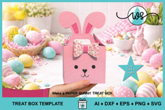 Easter Bunny Treat Box SVG | Gable Box Cut File Product Image 7