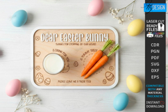 Easter Bunny Treat Tray Laser Cut | Serving Tray | Board SVG Product Image 1