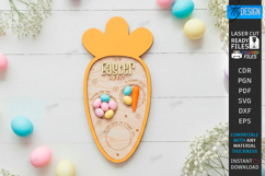 Easter Bunny Treat Tray Laser Cut | Serving Tray | Board SVG Product Image 1