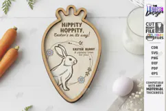 Easter Bunny Treat Tray Laser Cut | Carrot and Milk Board Product Image 1