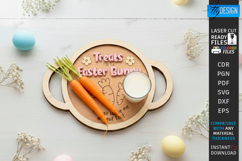 Easter Bunny Treat Tray Laser Cut | Serving Tray | Board SVG Product Image 1