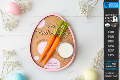 Easter Bunny Treat Tray Laser Cut | Serving Tray | Board SVG Product Image 1