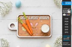 Easter Bunny Treat Tray Laser Cut | Serving Tray | Board SVG Product Image 1