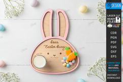 Easter Bunny Treat Tray Laser Cut | Serving Tray | Board SVG Product Image 1