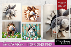 Easter Bunny Tumbler Wrap - Bunny Butt Tumbler PNG Product Image 1