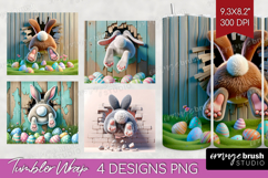 Easter Bunny Tumbler Wrap - Bunny Butt Tumbler PNG Product Image 1