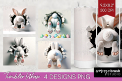 Easter Bunny Tumbler Wrap - Bunny Butt Tumbler PNG Product Image 1