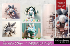 Easter Bunny Tumbler Wrap - Bunny Butt Tumbler PNG Product Image 1