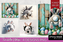 Easter Bunny Tumbler Wrap - Bunny Butt Tumbler PNG Product Image 1
