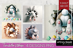 Easter Bunny Tumbler Wrap - Bunny Butt Tumbler PNG Product Image 1