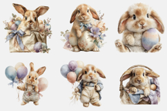 Easter Bunny Watercolor Bundle Product Image 4