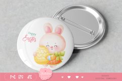 Easter watercolor Cute Bunny kawaii clipart farm animal pet Product Image 6