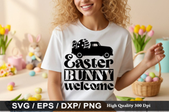 Easter bunny welcome - Easter SVG Design Product Image 1