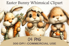 Easter Bunny Whimsical Clipart Product Image 1