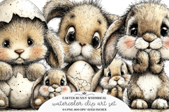 Easter Bunny Whimsical Clipart - Easter Bunny Png Product Image 1