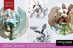 Easter Bunny Wind Spinner Sublimation PNG - Bunny Butt Round Product Image 1