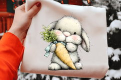 Easter Bunny with Carrot PNG Product Image 2