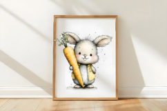 Easter Bunny with Carrot PNG Product Image 3