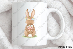 Easter Bunny With Flower Crown PNG Product Image 3