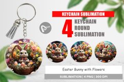 Keychain Easter Bunny with Flowers Product Image 1