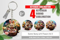 Keychain Easter Bunny with Flowers Product Image 1