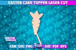 Easter Cake Topper Laser Cut | Happy Easter Design | CNC Product Image 1