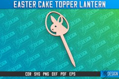 Easter Cake Topper Laser Cut | Happy Easter Design |CNC File Product Image 1