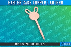 Easter Cake Topper Laser Cut | Happy Easter Design |CNC File Product Image 1