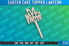 Easter Cake Topper Laser Cut | Happy Easter Design |CNC File Product Image 1